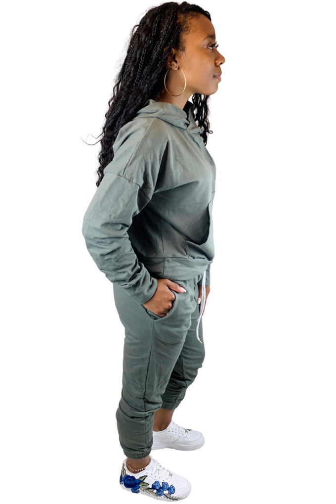 olive jogger set