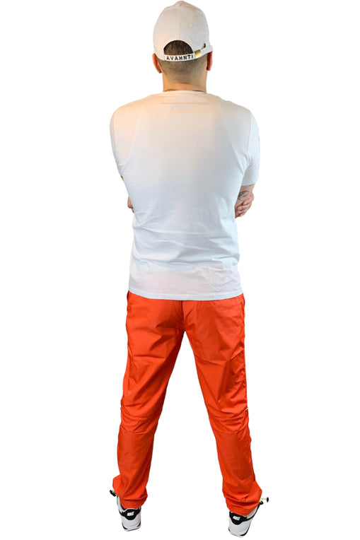 orange jeans 