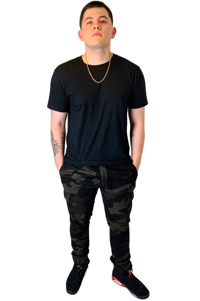 men camo joggers