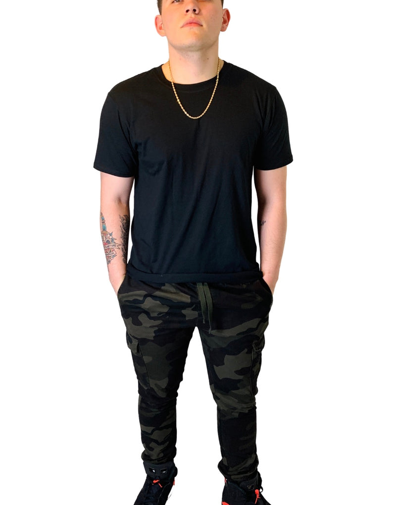 men camo joggers