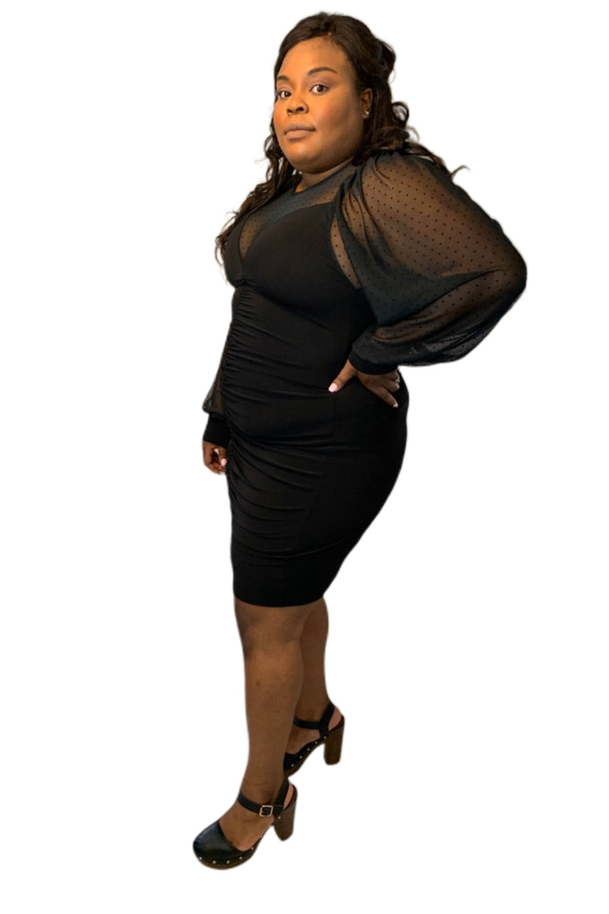 plus size black dress