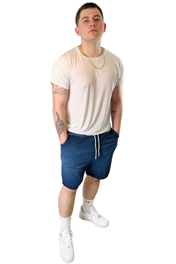 men navy shorts 