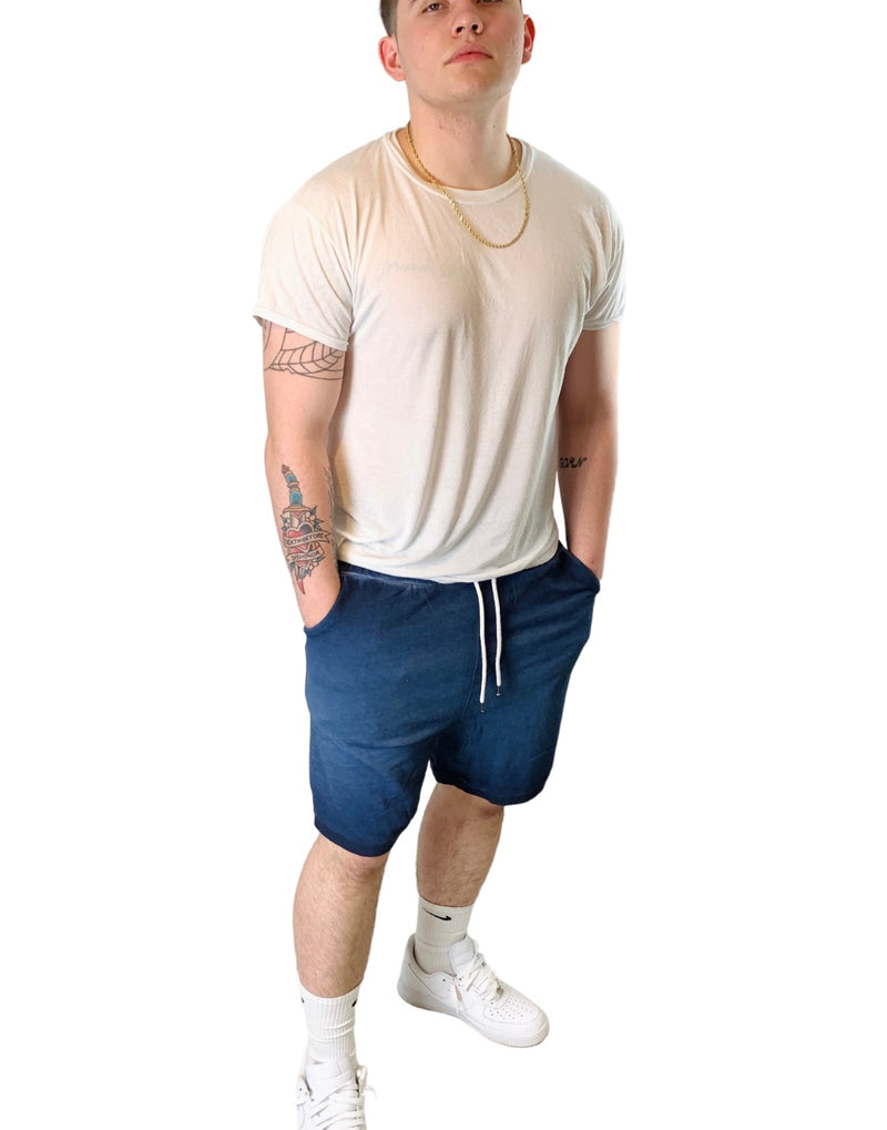 men navy shorts 