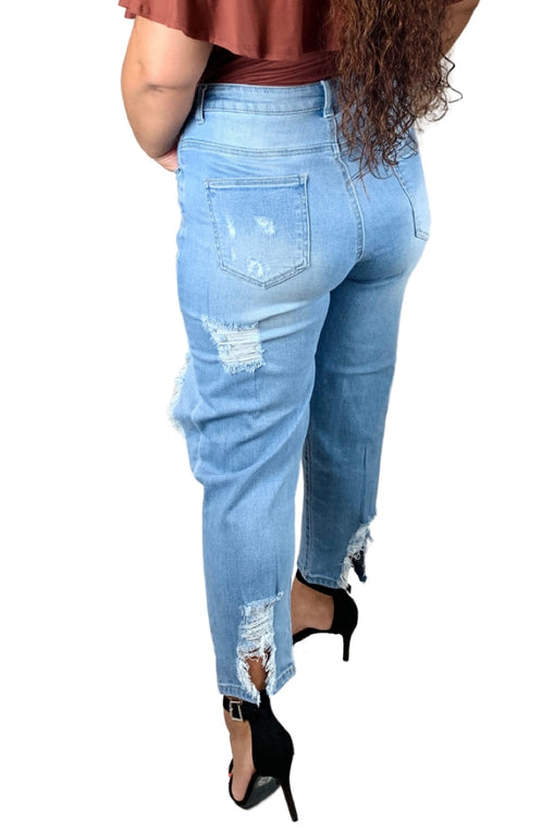 ripped plus size jeans 