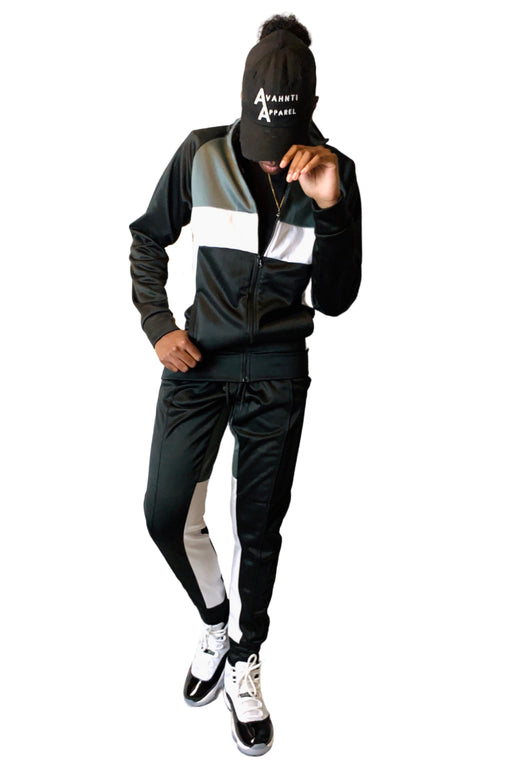 black tracksuit, tomboy clothes, tomboy tracksuit