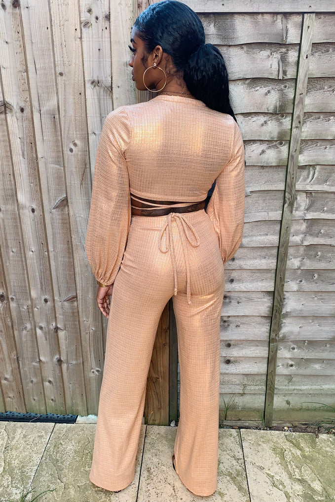 crop top pants set