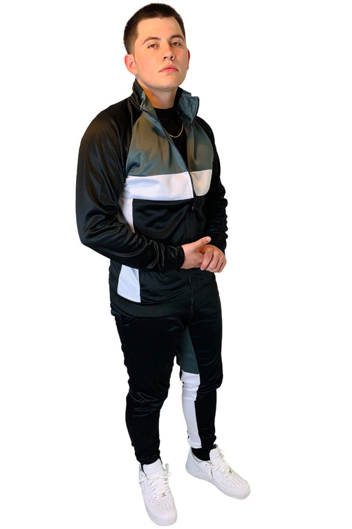 black tracksuit, men black tracksuit