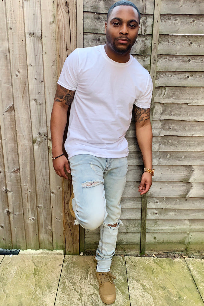 Blessed and Distressed | Ripped Denim Jeans