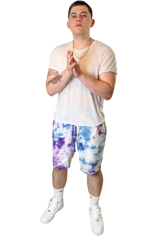 men tie dye shorts 