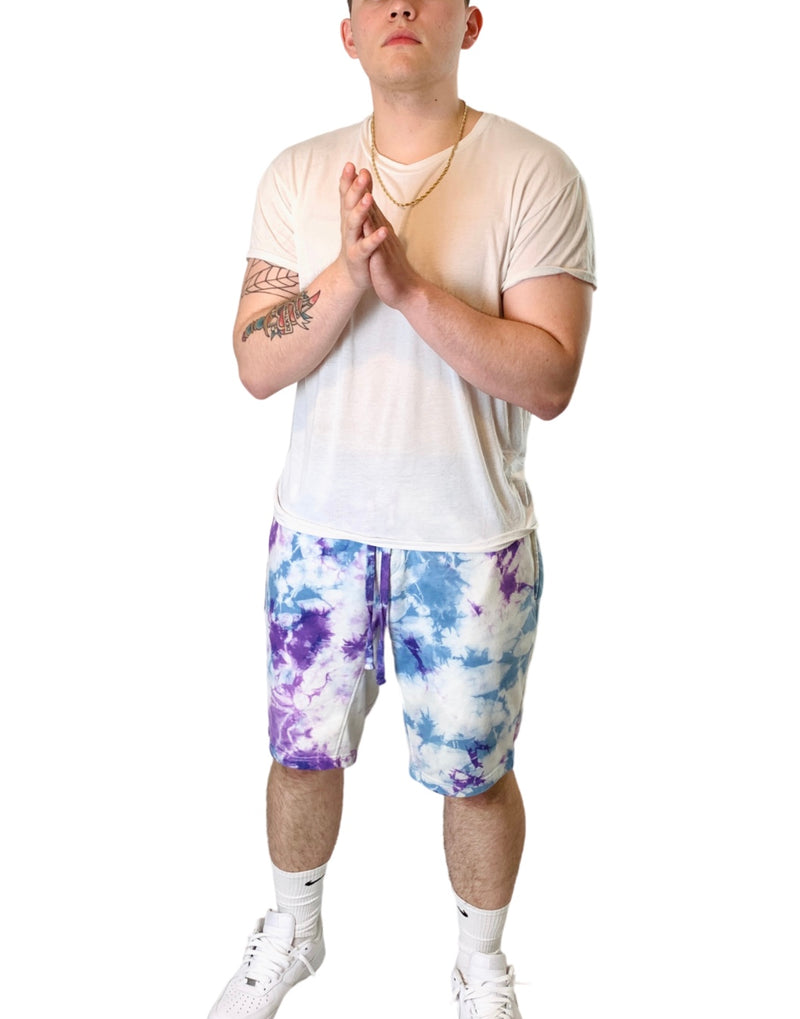 men tie dye shorts 