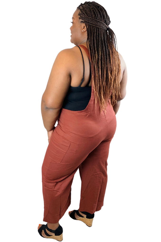 Get Ready | Plus Size Dungarees | Rust Overalls