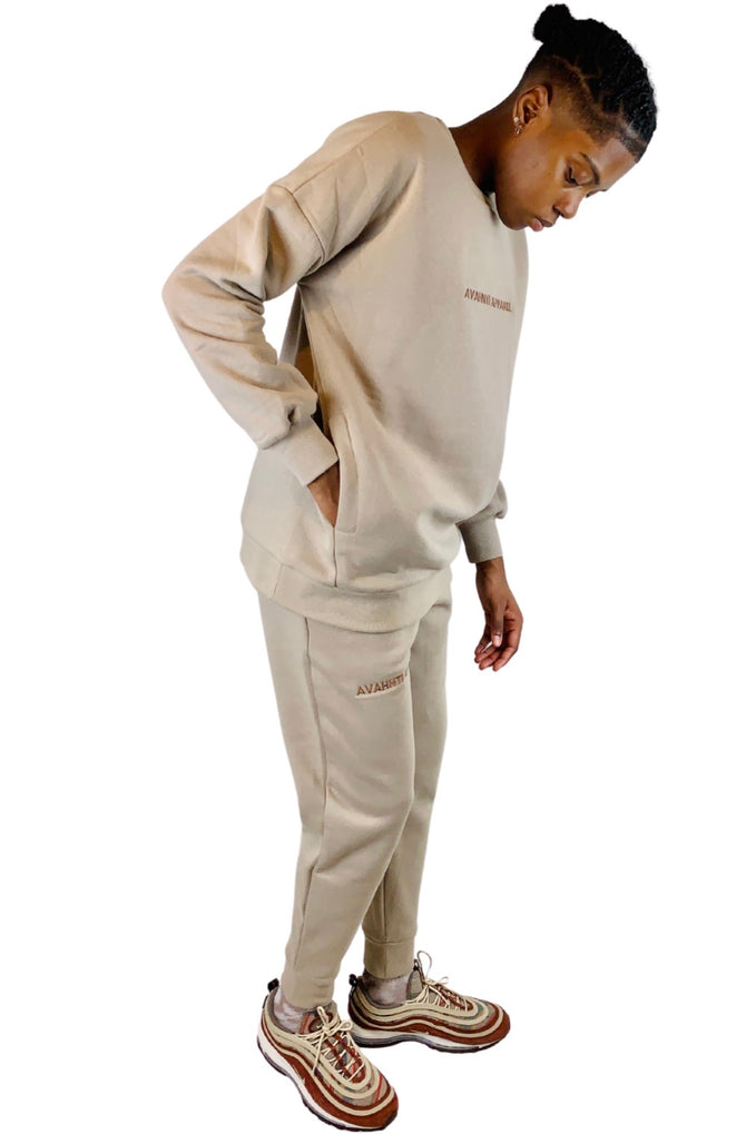 Mocha w/ Splash Of Cinnamon Drop | Avahnti Sig. Jogger Set (SW)