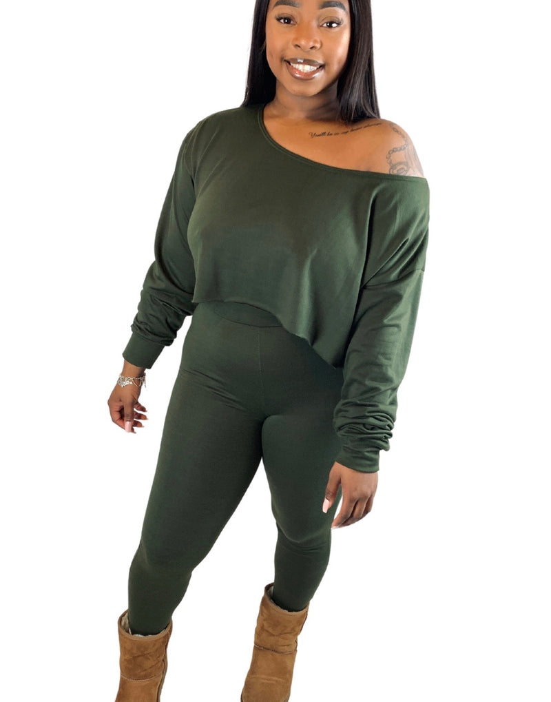 Olive legging set