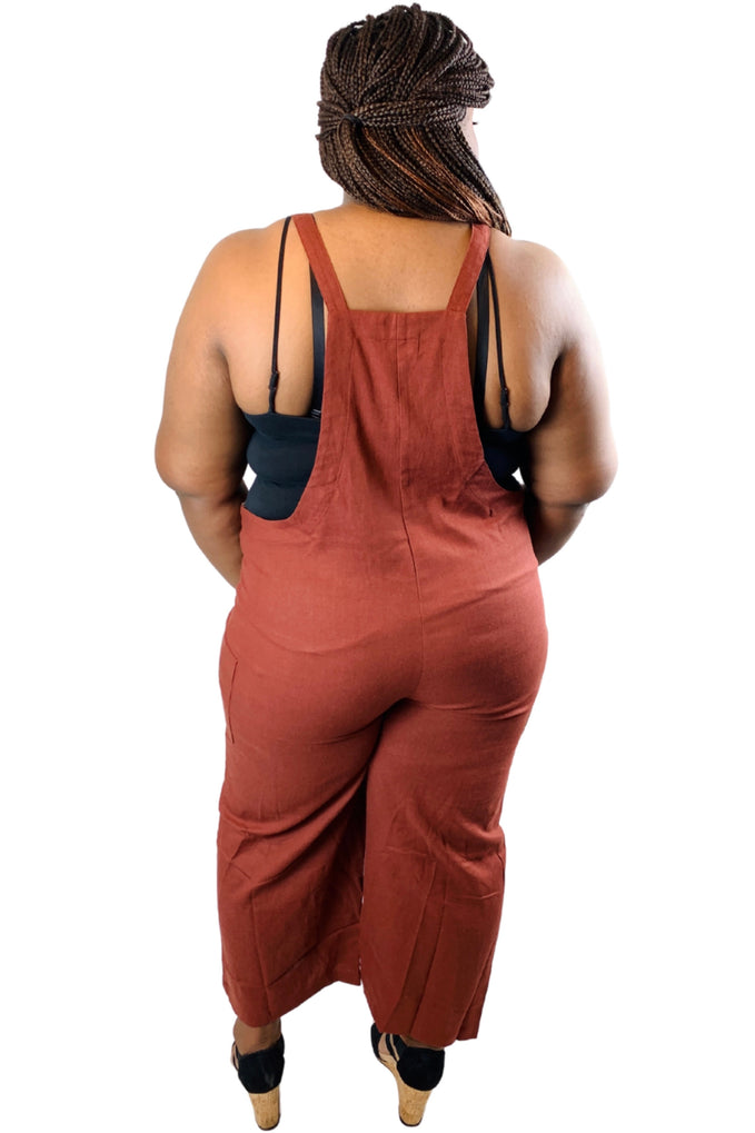 Get Ready | Plus Size Dungarees | Rust Overalls