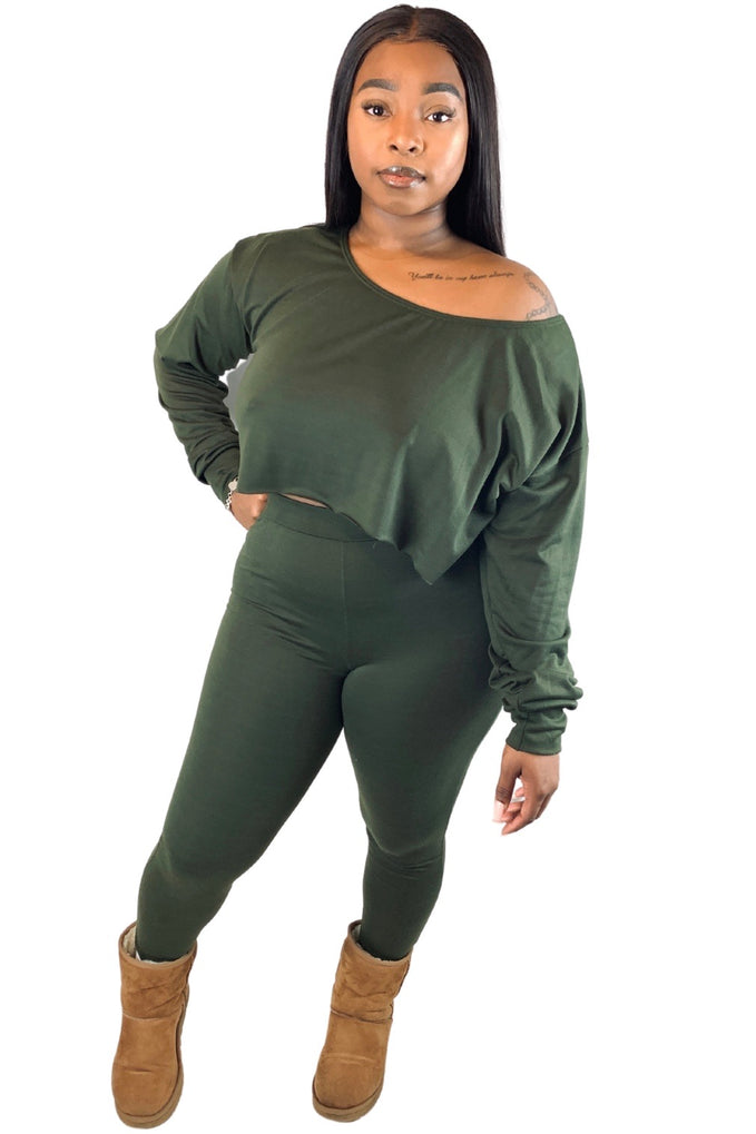 Olive legging set